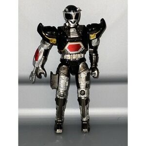 Vtg Beetle Borgs SHADOW BORG Black Silver Action Figure with Antenna Bandai 1997